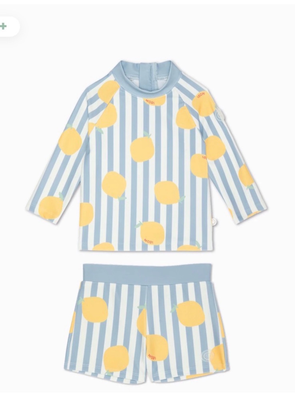 Baby Mori Lemon Rashguard & Swim Shorts sz 12-18 M